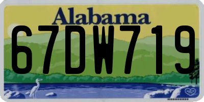 AL license plate 67DW719