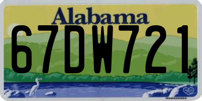 AL license plate 67DW721