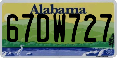 AL license plate 67DW727