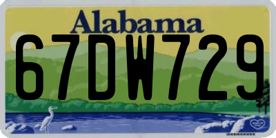 AL license plate 67DW729