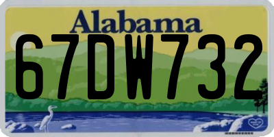 AL license plate 67DW732