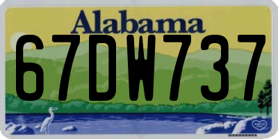 AL license plate 67DW737