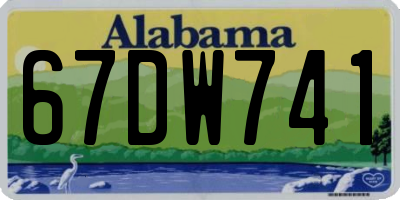 AL license plate 67DW741