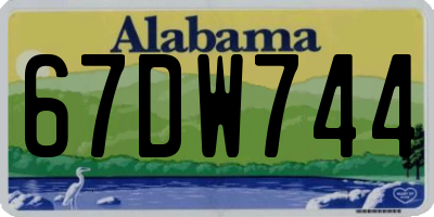 AL license plate 67DW744