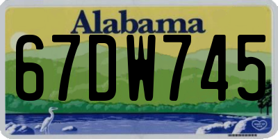 AL license plate 67DW745