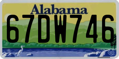 AL license plate 67DW746