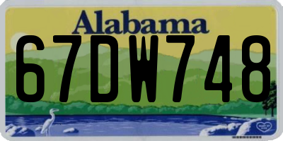 AL license plate 67DW748