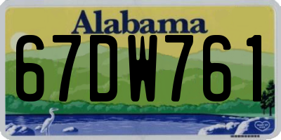 AL license plate 67DW761