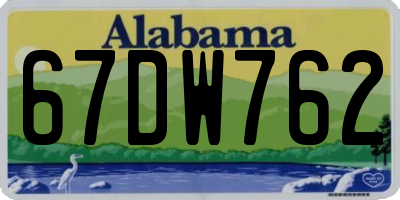 AL license plate 67DW762