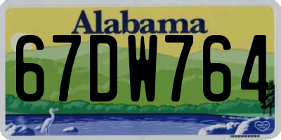 AL license plate 67DW764