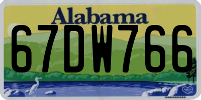 AL license plate 67DW766