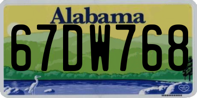 AL license plate 67DW768