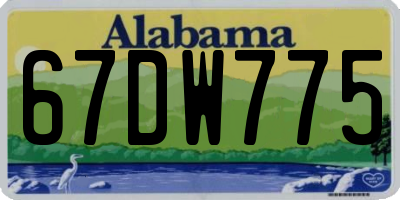 AL license plate 67DW775