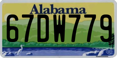 AL license plate 67DW779