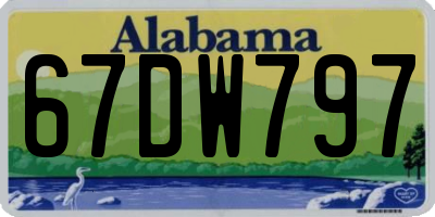 AL license plate 67DW797