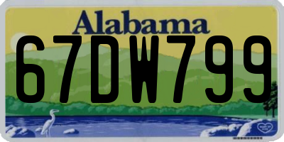 AL license plate 67DW799