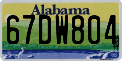 AL license plate 67DW804