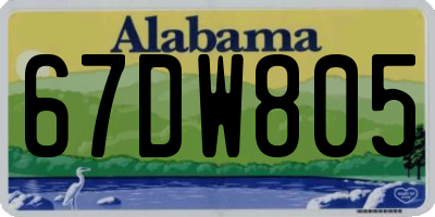 AL license plate 67DW805