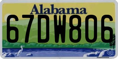 AL license plate 67DW806