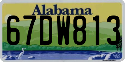 AL license plate 67DW813