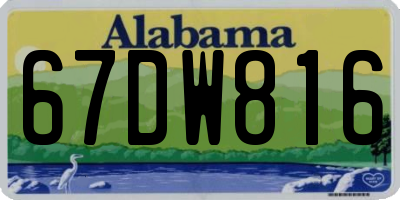 AL license plate 67DW816