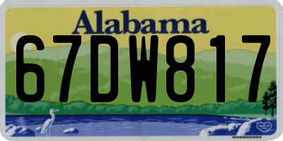 AL license plate 67DW817