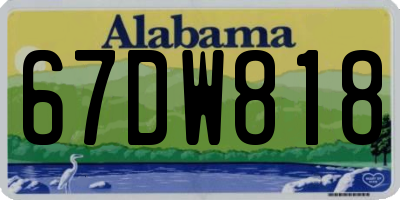 AL license plate 67DW818