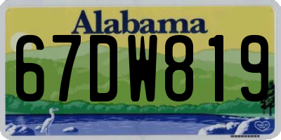 AL license plate 67DW819