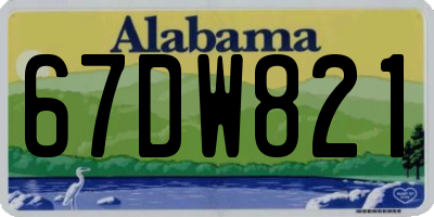 AL license plate 67DW821