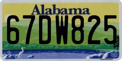 AL license plate 67DW825