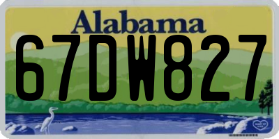 AL license plate 67DW827