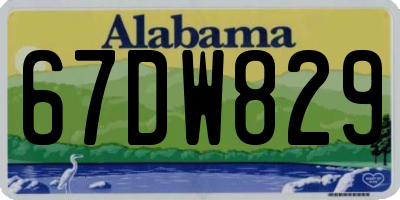 AL license plate 67DW829