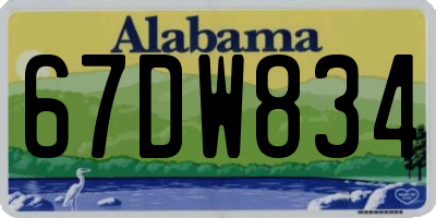 AL license plate 67DW834