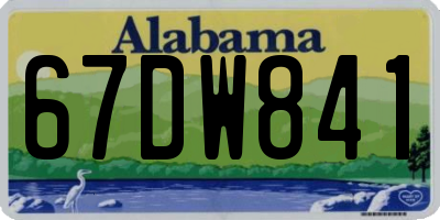 AL license plate 67DW841