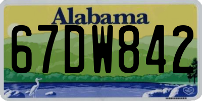 AL license plate 67DW842