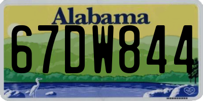 AL license plate 67DW844