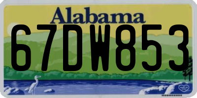 AL license plate 67DW853