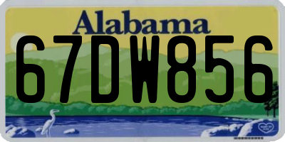 AL license plate 67DW856