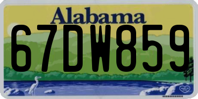 AL license plate 67DW859