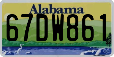 AL license plate 67DW861