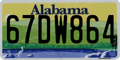 AL license plate 67DW864