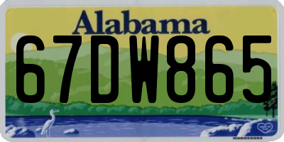 AL license plate 67DW865