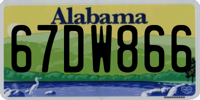 AL license plate 67DW866