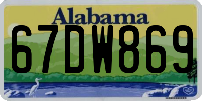 AL license plate 67DW869