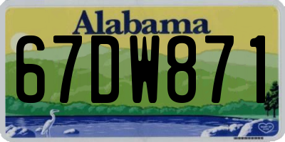 AL license plate 67DW871