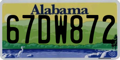 AL license plate 67DW872