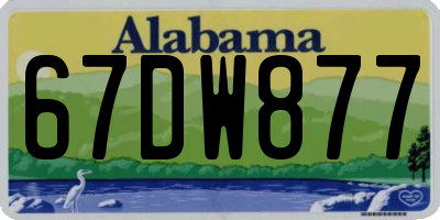 AL license plate 67DW877