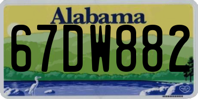 AL license plate 67DW882