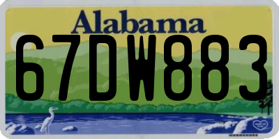 AL license plate 67DW883