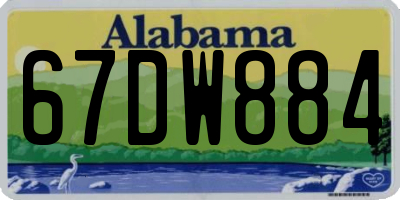 AL license plate 67DW884